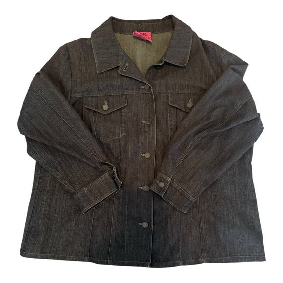 Carol’s Denims Jackets & Blazers - Vintage Carol’s Denims Lightweight Denim Shacket XL Dark Blue Green Vintage